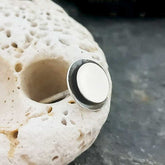 Handmade unusual silver stud earring